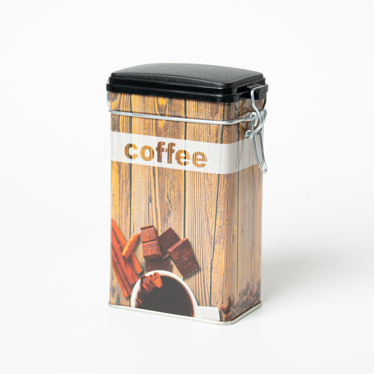 Boite à Café 250 g - Effet bois rustique caffè