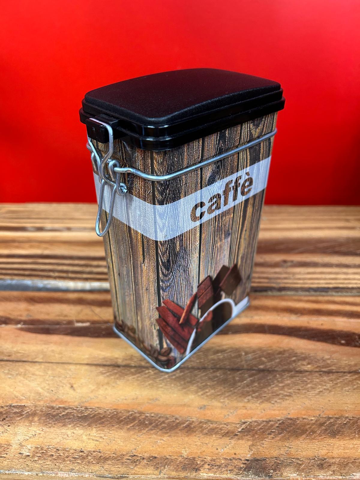 Boite à Café 250 g - Effet bois rustique caffè