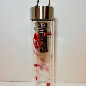 Gourde infuseur isotherme - Fleurs Rouges Japonaises