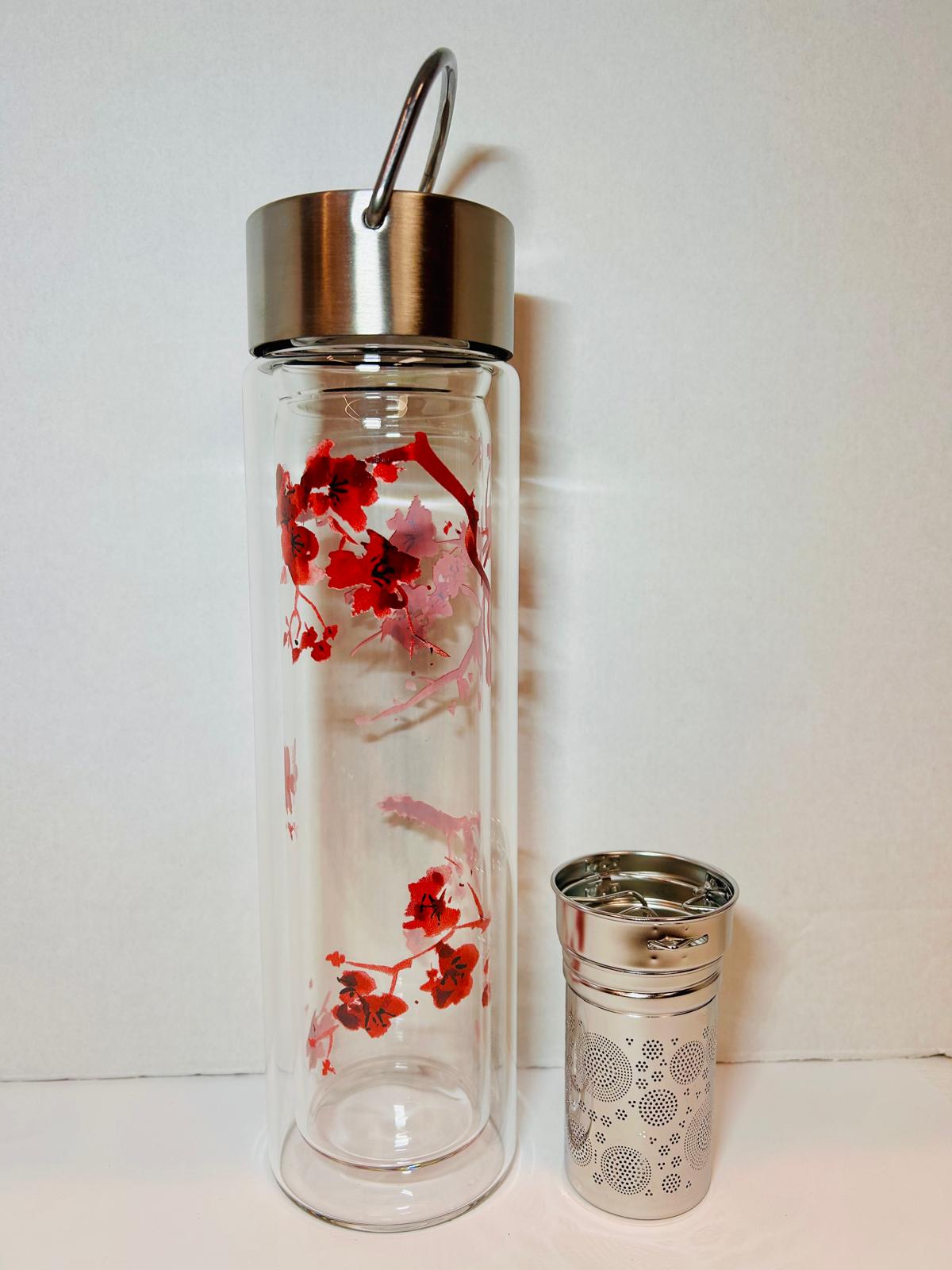 Gourde infuseur isotherme - Fleurs Rouges Japonaises – Image 3